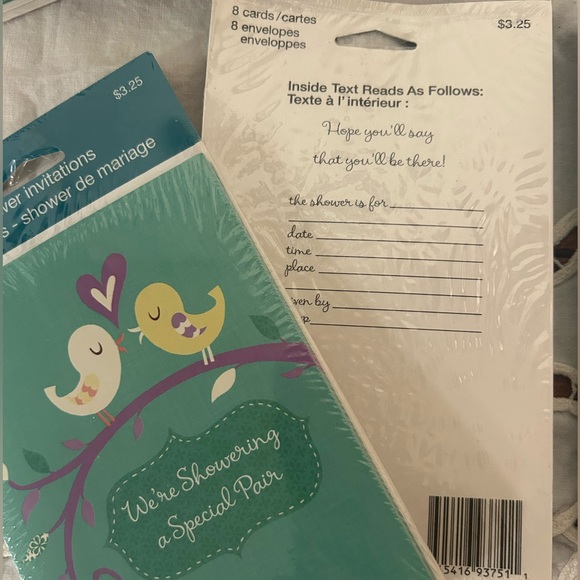 Bridal shower invitation cards, 13 packs of 8 each! NIP! Pick 2 for $5 - Picture 5 of 7